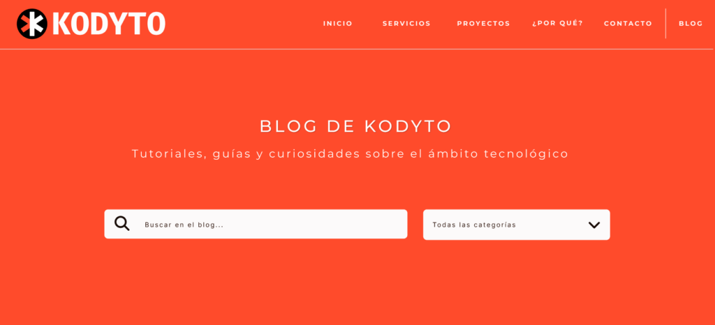 Nuevo Encabezado del Blog del primer restyling de la web de Kodyto.
